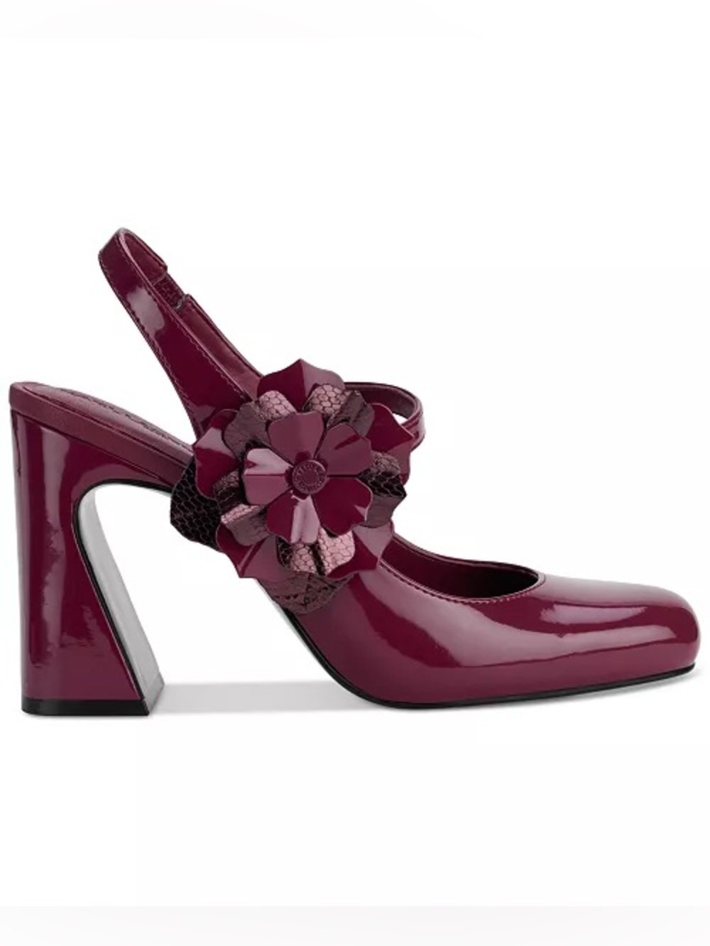 Karl Lagerfeld Paris Pierra Red Plum Floral Slingback Pumps Heels 7.5 $159